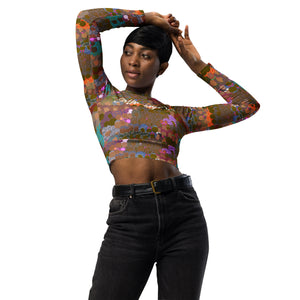 Afrotagious Village Long-sleeve Cropped Shirt