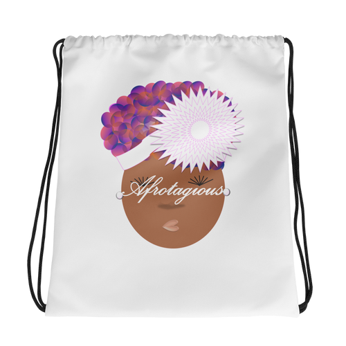 Afrotagious Puddin' Drawstring Bag