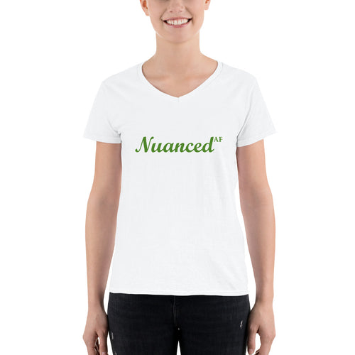 Nuanced AF Women's Casual V-Neck Tee